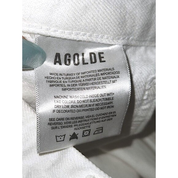 AGOLDE Women’s Cooper Cargo ORG Cotton Utility Jeans in Milkshake Size 29 EUC! - Picture 5 of 8